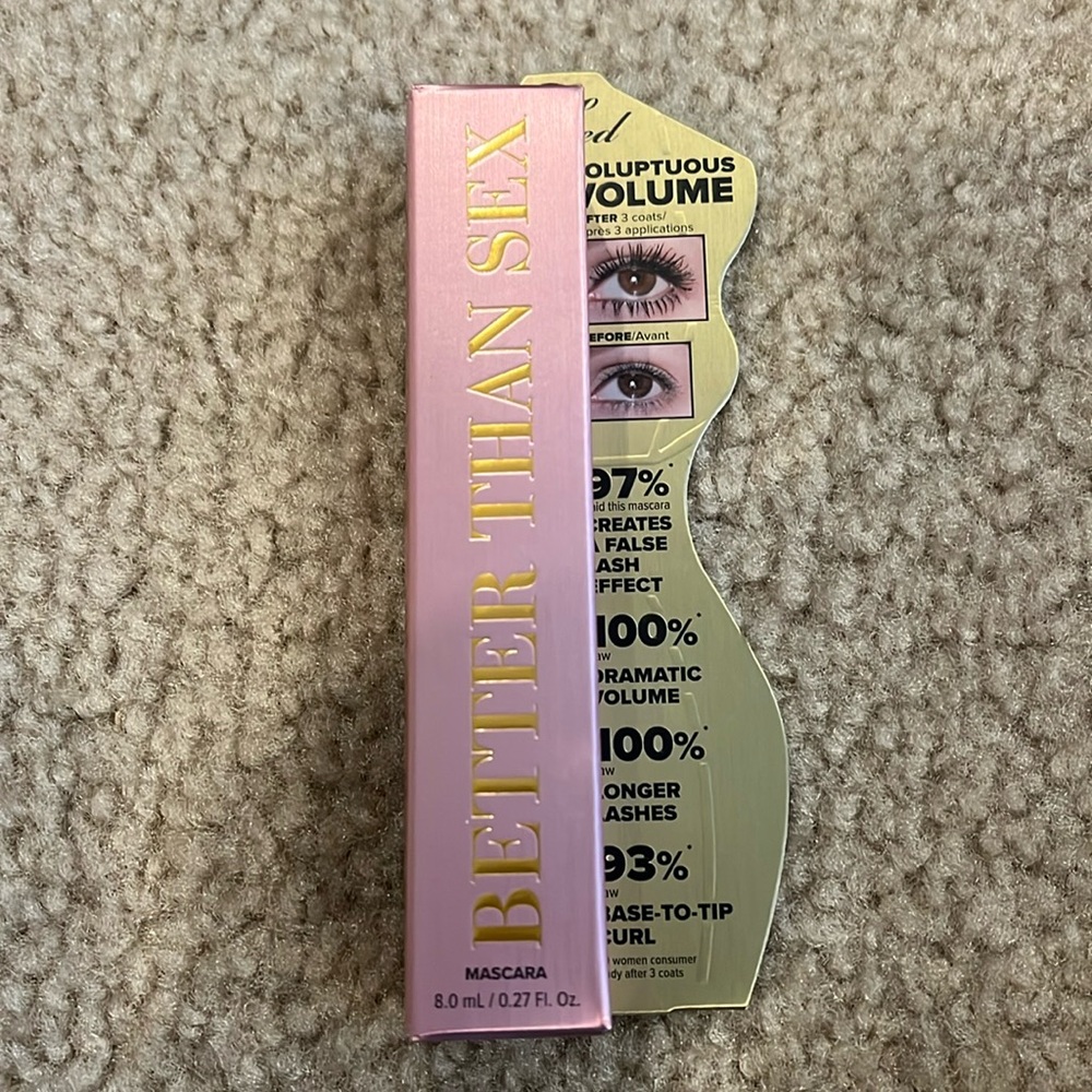 Too Faced - Better Than Sex Mascara. Black brand new in his. Full size